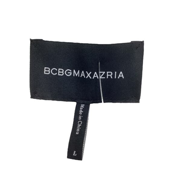 BCBGMaxAzria Blazer Women’s SZ L Stripes Cotton Linen Blend Button Closure White - Picture 5 of 5